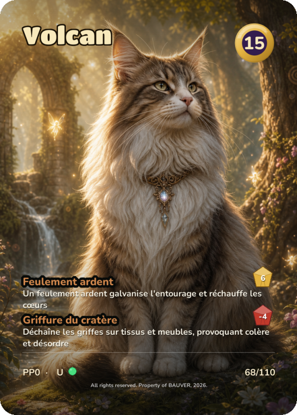 Card Volcan — Feline, Uncommon