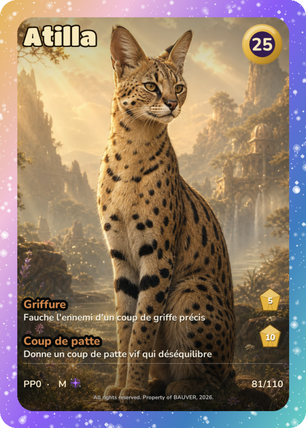 Carta Atilla — Felino, Mítica