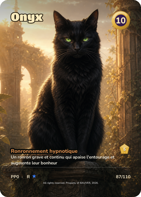 Carte Onyx — Félin, Rare